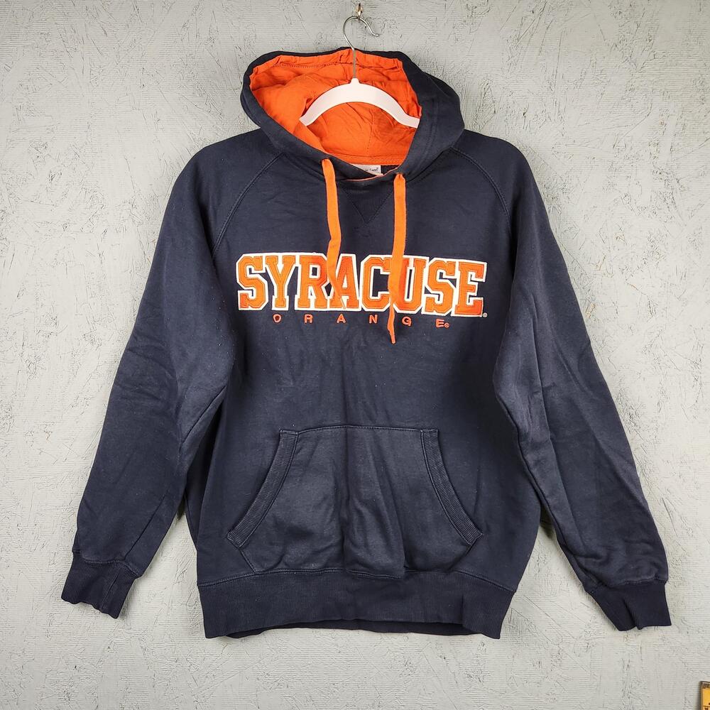 Syracuse Orange Hoodie Mens Medium Navy Orange NCAA College Champion Sweatshirt